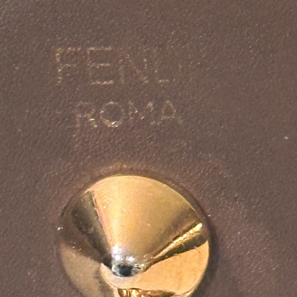 Fendi Roma as seen on pic on logo-long wallet dark tan/ light brown in EUC - Picture 4 of 10